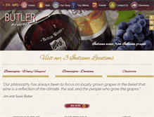 Tablet Screenshot of butlerwinery.com